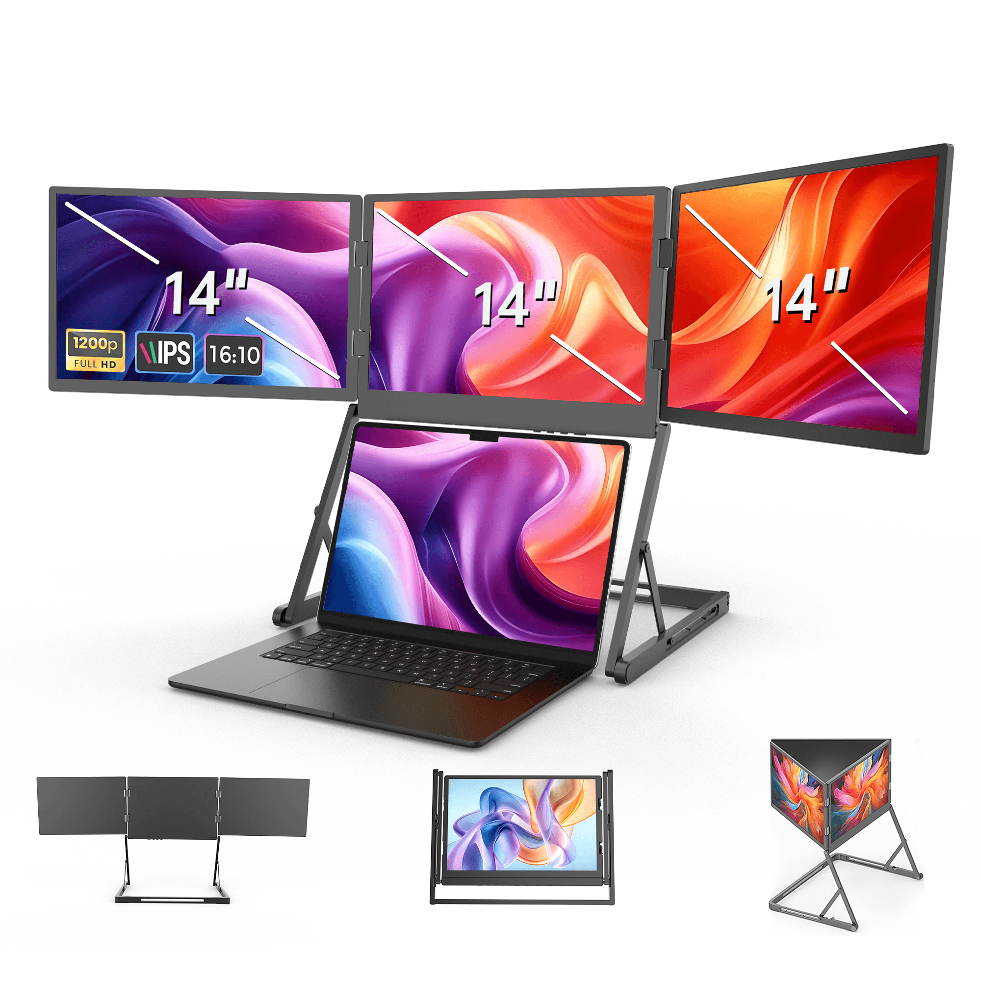 14" Triple Screen Laptop Extender - 1